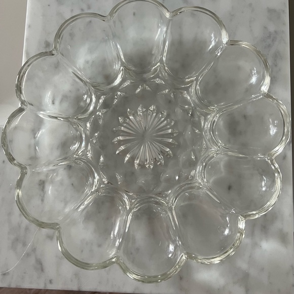 Vintage Glass Deviled Egg Plate - Picture 6 of 6